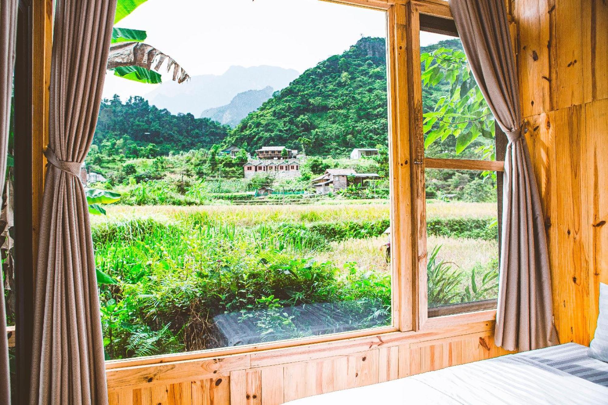 Chien'S Lodge Du Gia Làng Cac Exteriör bild